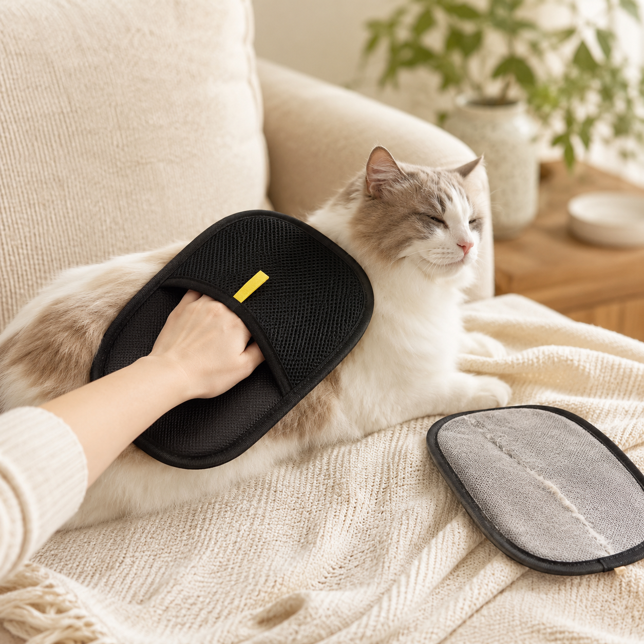 Double-Sided Grooming Glove for Cats & Dogs