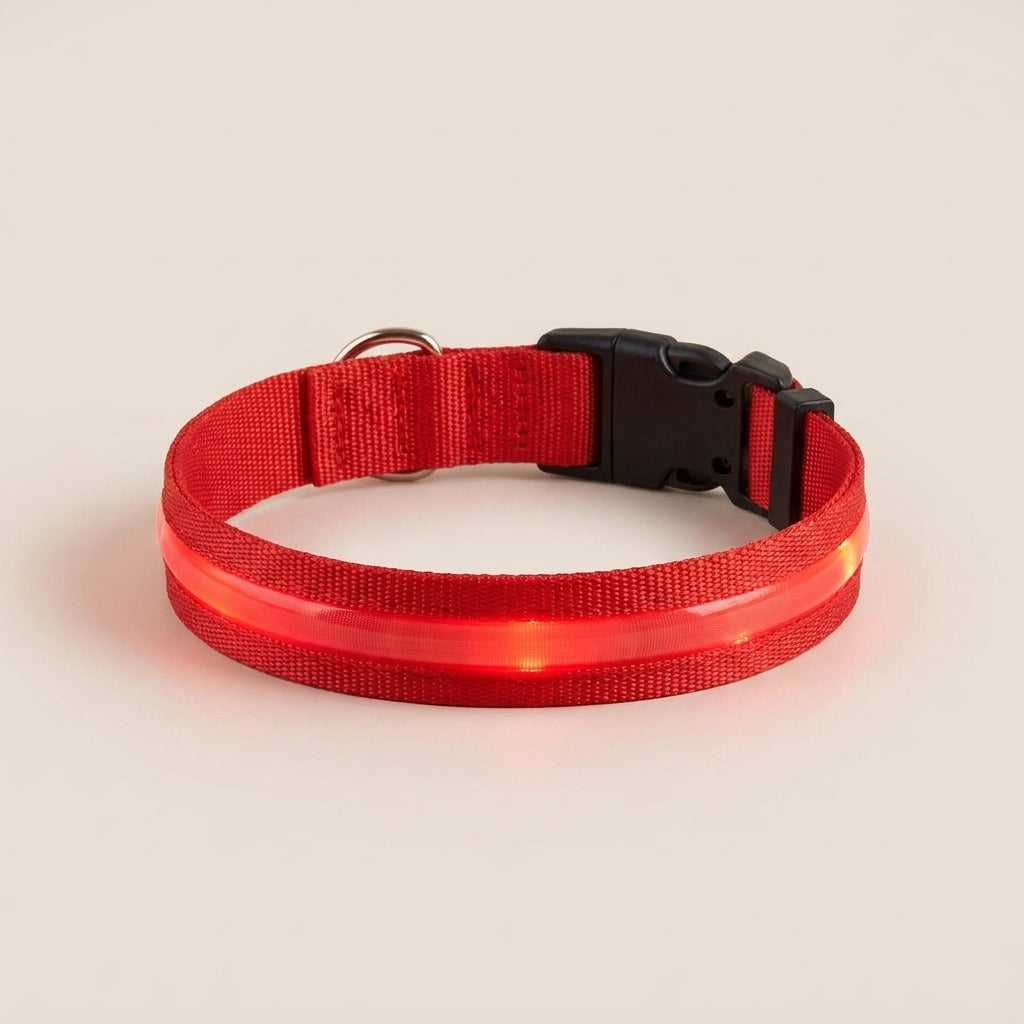 Red LED dog collar