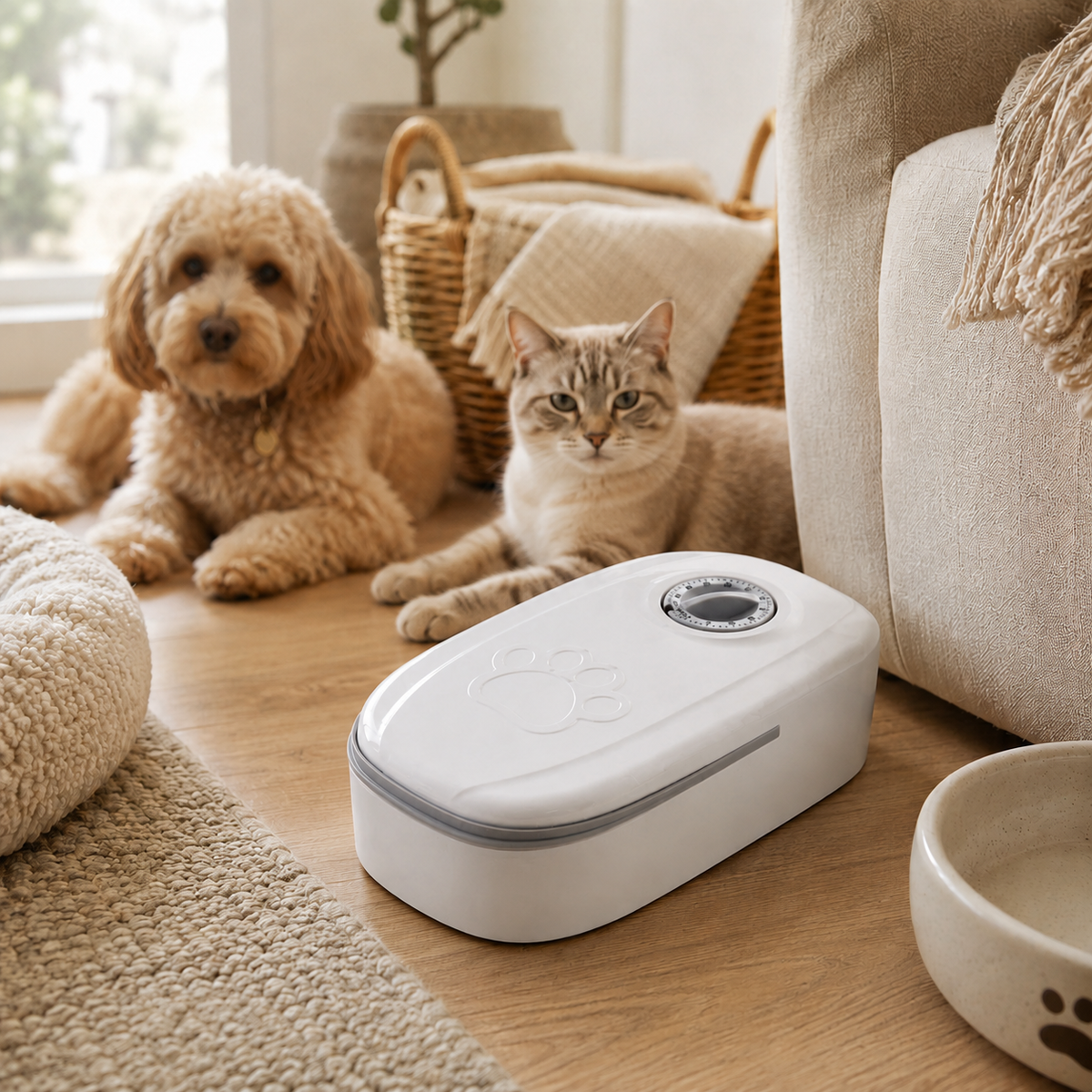 Timed Pet Feeder Single & Double Meal Options | Cats & Dogs
